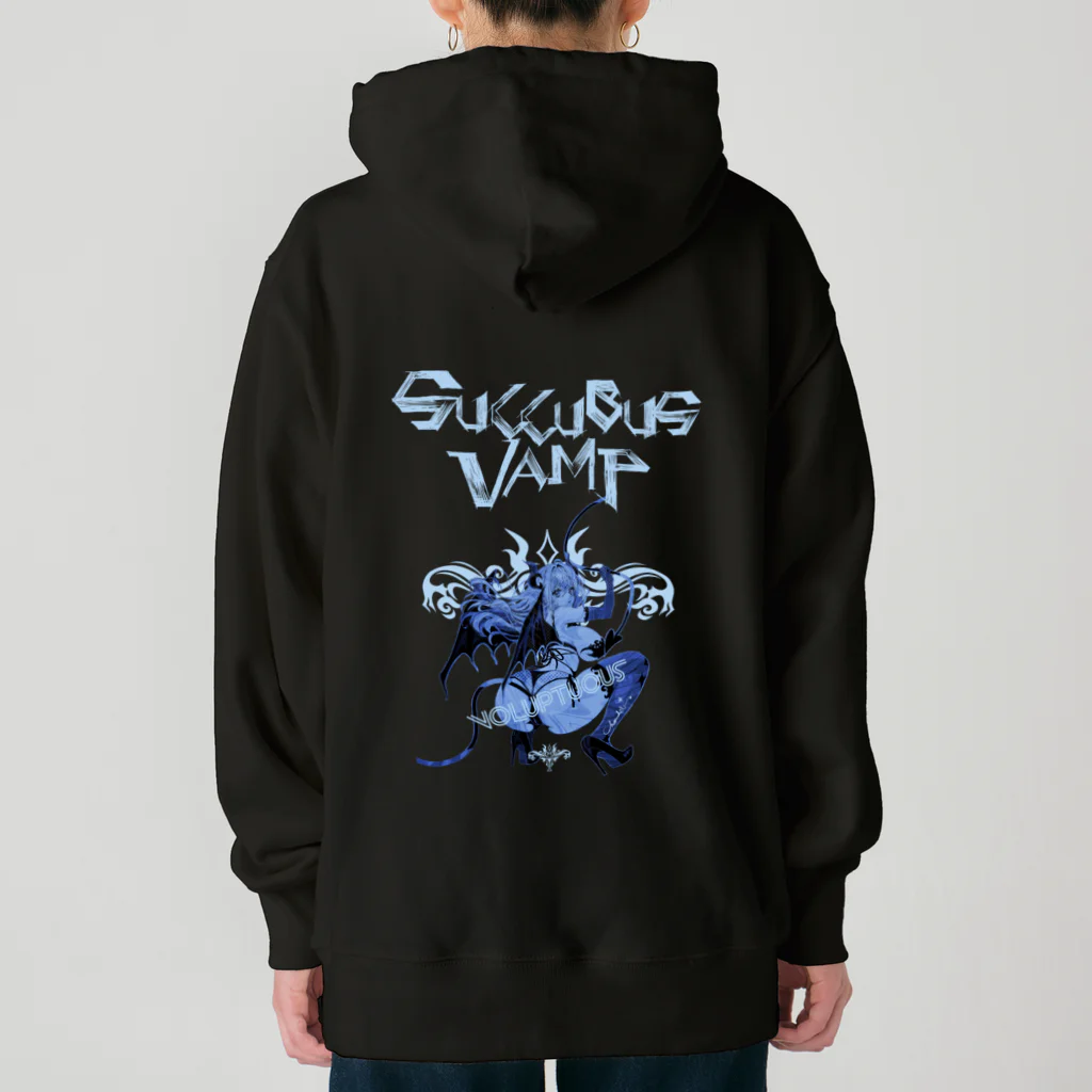 loveclonesのSUCCUBUS VAMP 0614 小悪魔 ヴォラプチュアス ブルー Heavyweight Hoodie