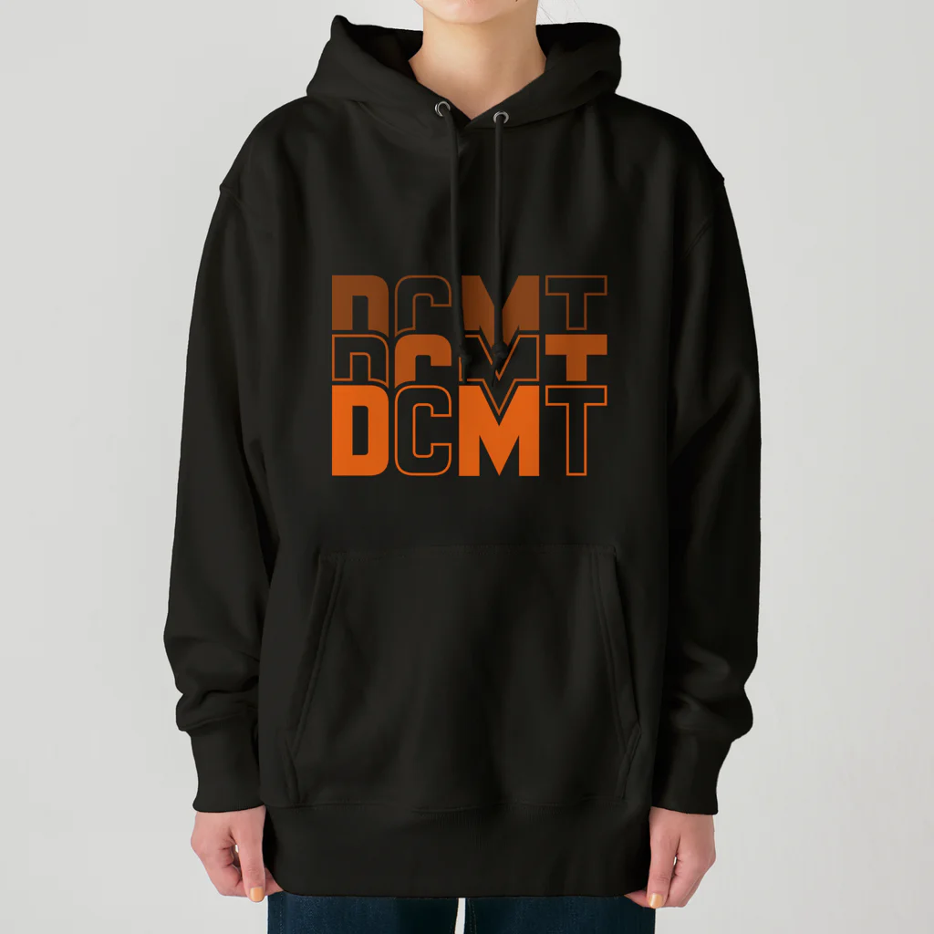 ドコデモモタード*DOCOMOTAのBack:3D DOCOMOTA  F:DCMT Logo オレンジ Heavyweight Hoodie