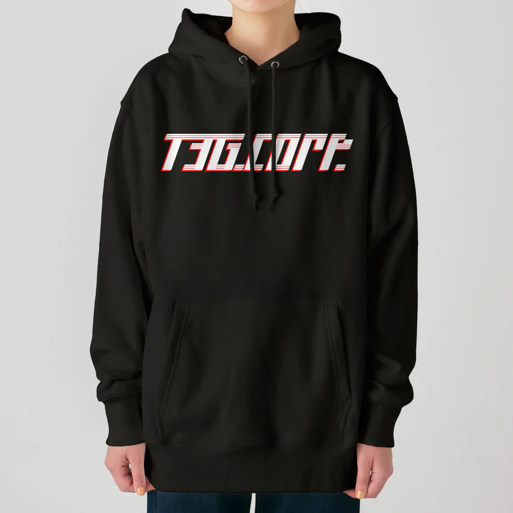 BlackRedCheeZのT3G.COPR／Official Logo Heavyweight Hoodie