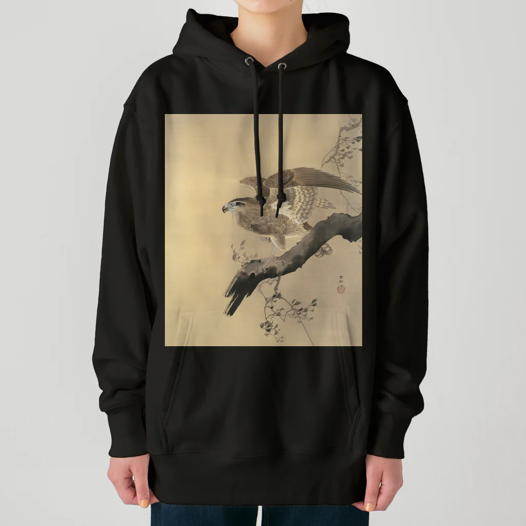 MUGEN ARTの小原古邨　鷹　Ohara Koson / Falcon Heavyweight Hoodie