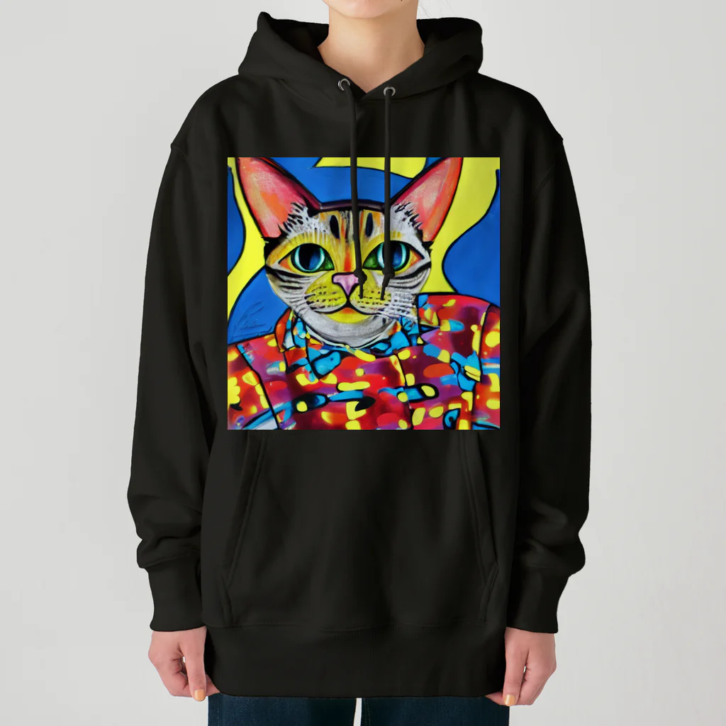 miehayashi1984のファンキーcat Heavyweight Hoodie