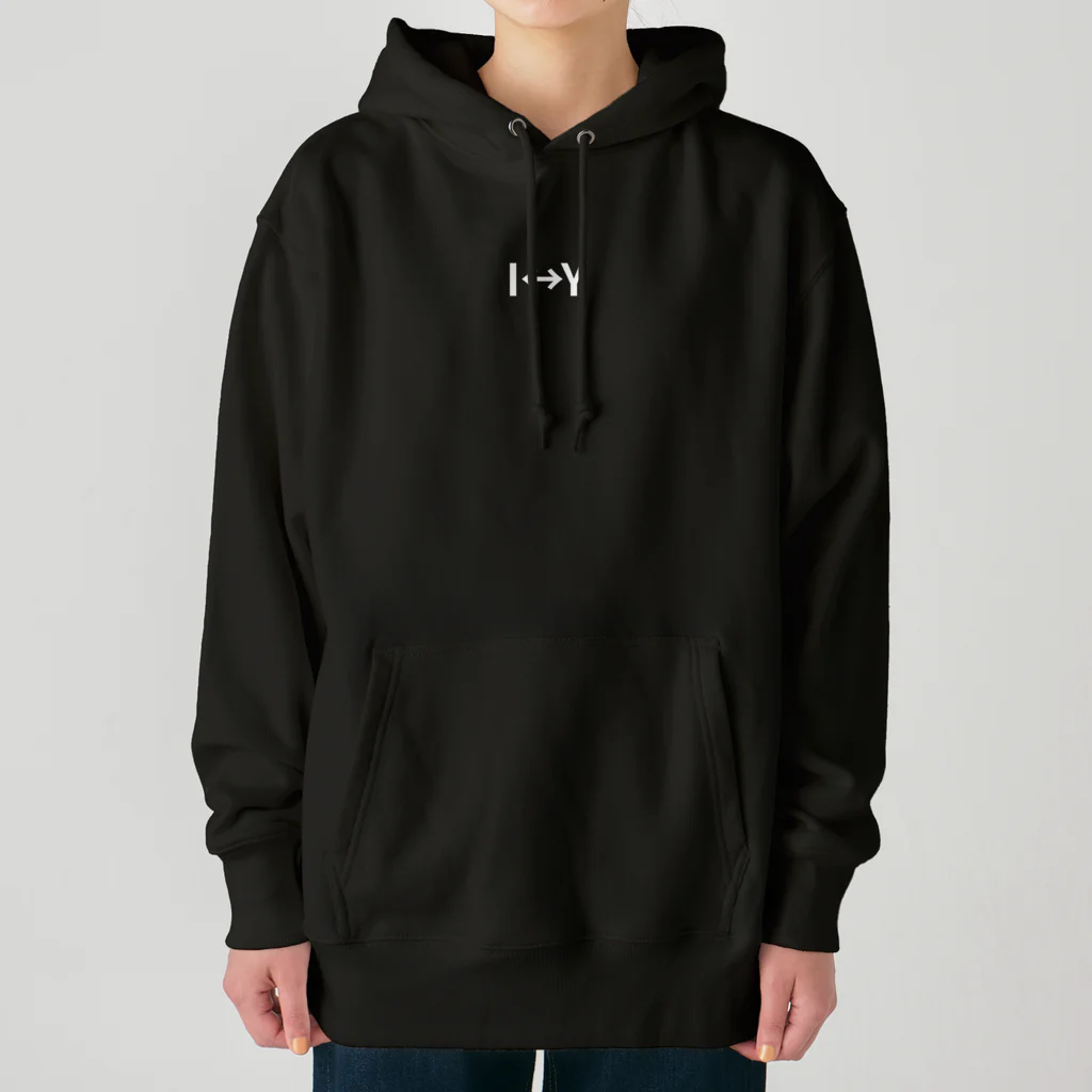 InconsistencY↔ConformitYのI↔Y(ホワイト) Heavyweight Hoodie