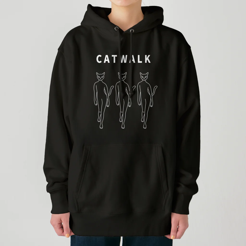 ハナのお店のキャットウォーク（白） Heavyweight Hoodie