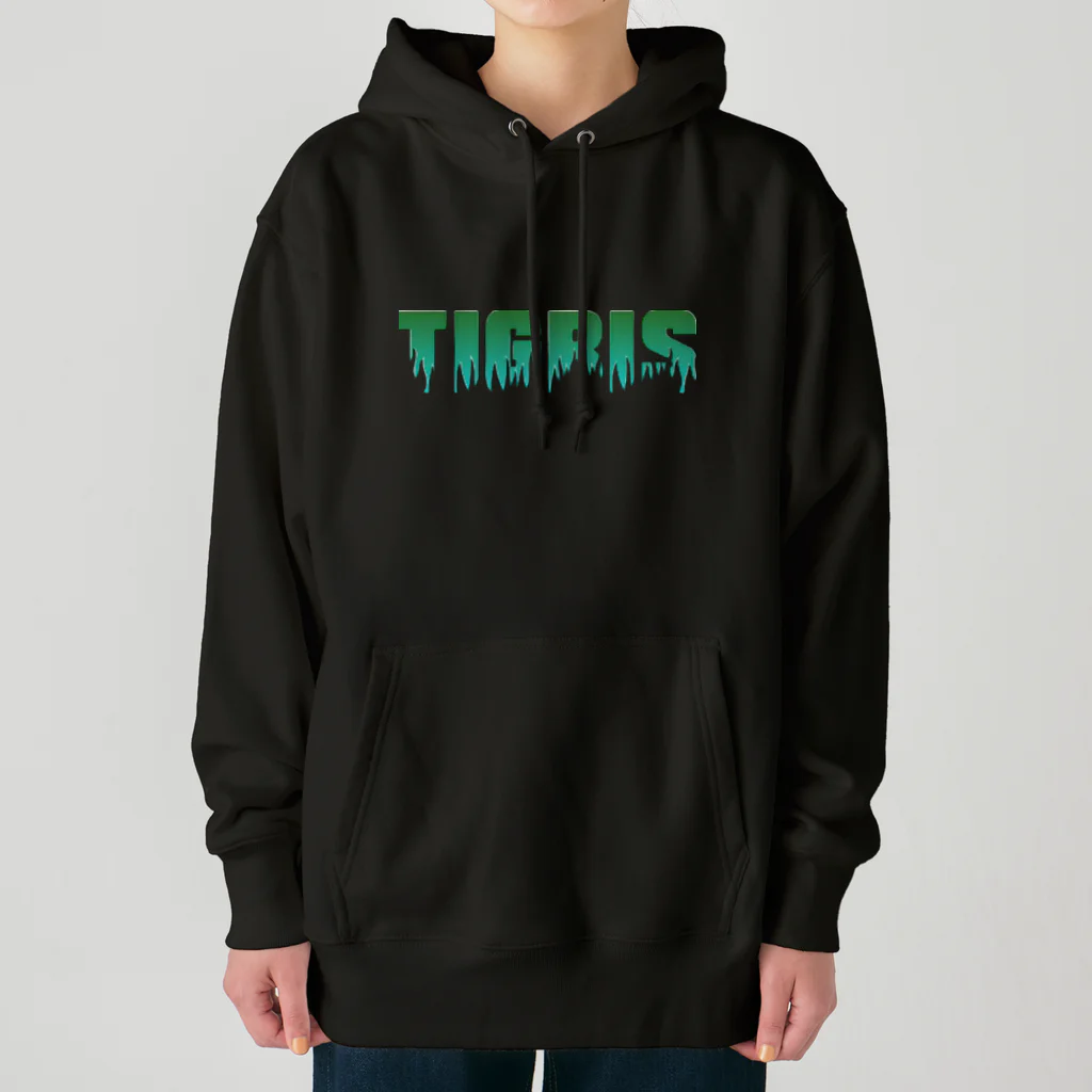 TIGRIS(ティグリス)のフレイムロゴ(Green) Heavyweight Hoodie