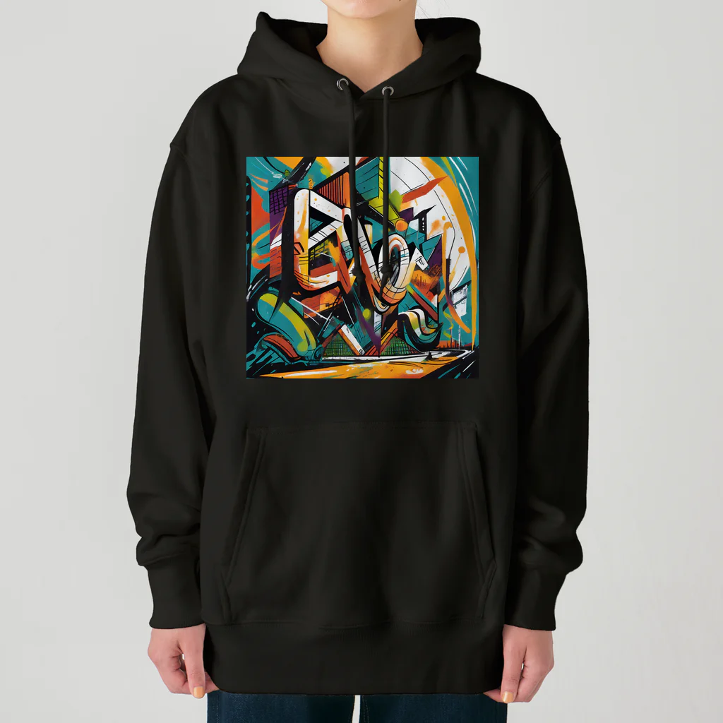 のんびりアート工房のストリートアート Heavyweight Hoodie