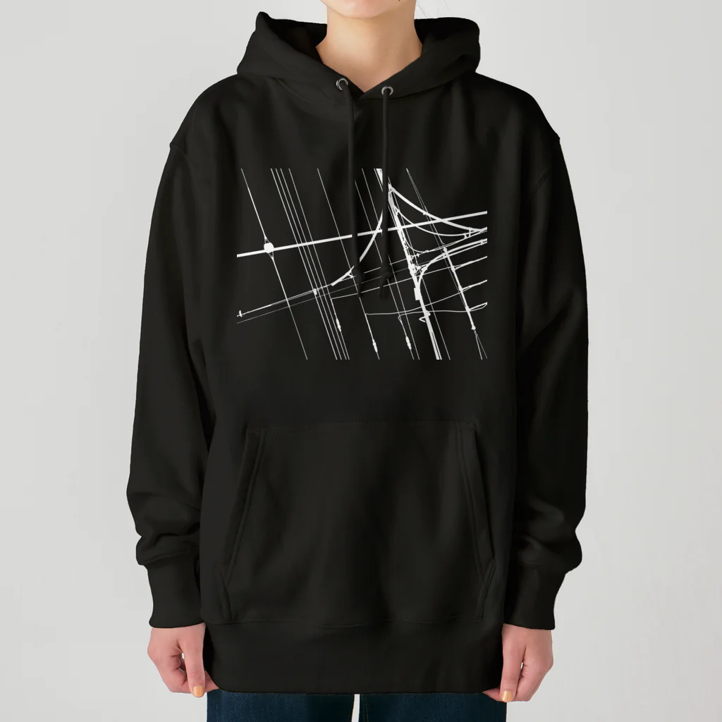 福 紀心 の 作品グッズの線12　白 Heavyweight Hoodie