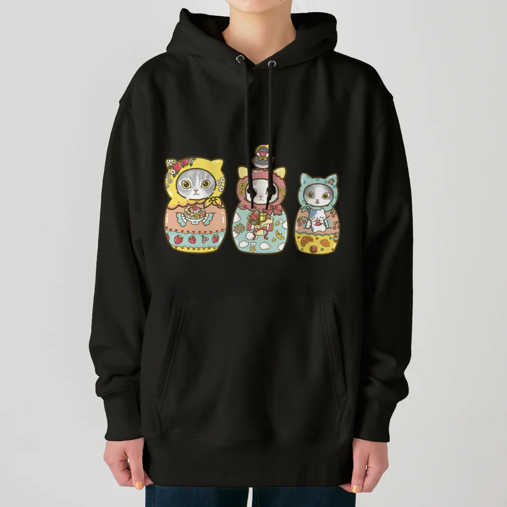 猫のきぬくんのお店のマトニャーシカ　プリンちゃん一家 Heavyweight Hoodie