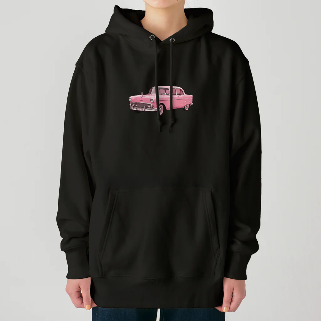 nako_in_koreaのRETRO PINK CAR Heavyweight Hoodie