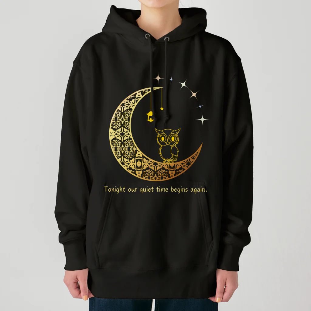 dreamy-designの真夜中のフクロウくん Heavyweight Hoodie