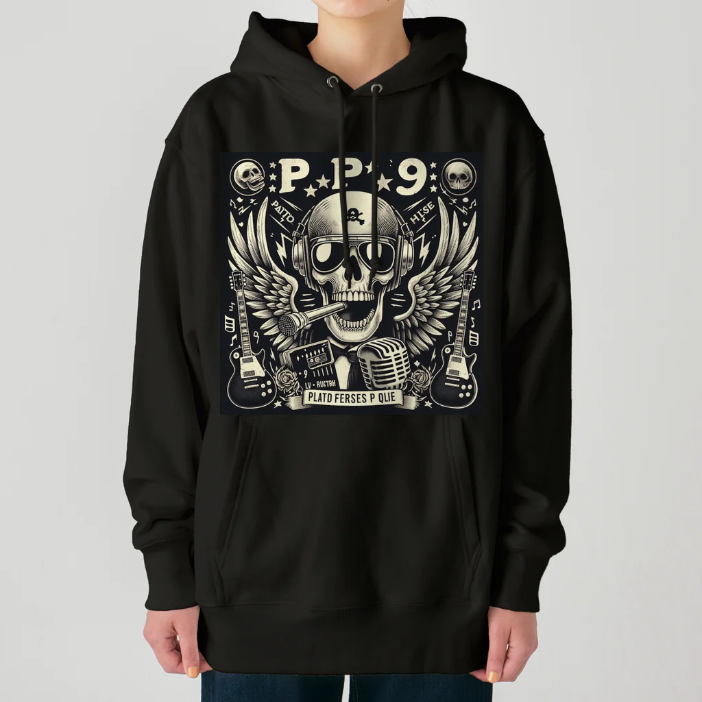 Prosperous Peony 6のバンド風Tシャツ　髑髏 Heavyweight Hoodie