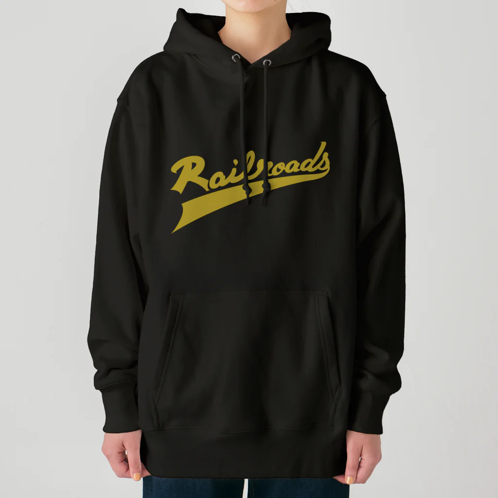 PoooompadoooourのRailroadsロゴタイプ　きいろ Heavyweight Hoodie