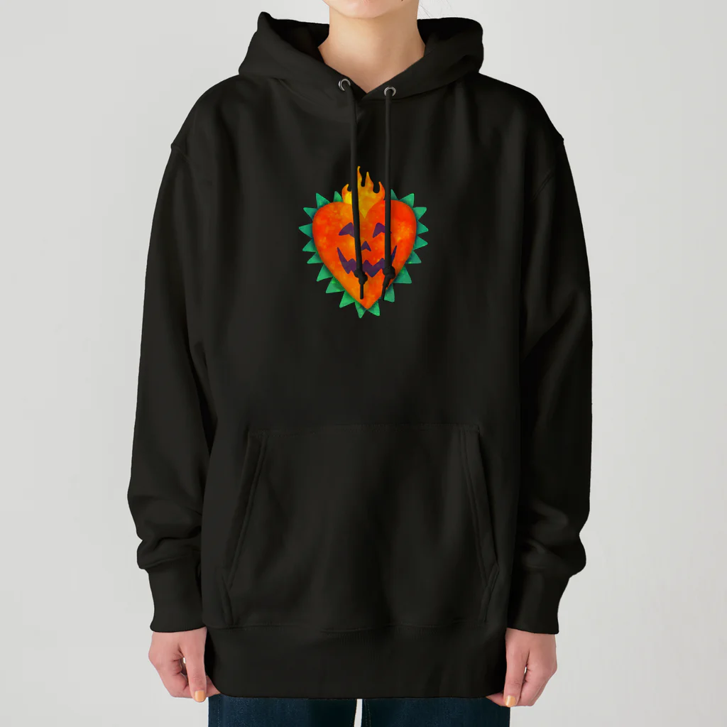 れなしやの🧡🎃Halloween heart pumpkin🎃🧡 Heavyweight Hoodie