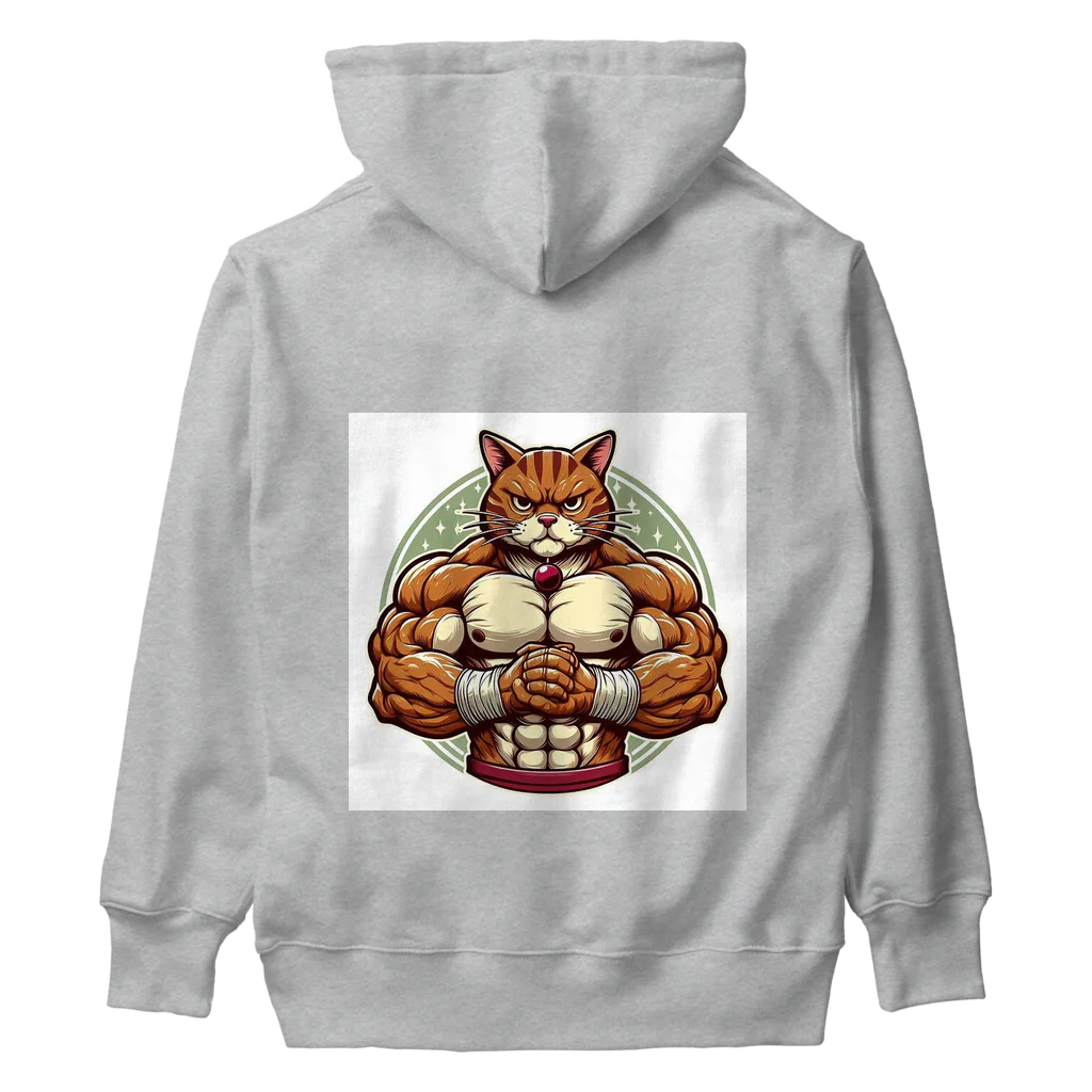MUSCLE CAT 🐈🐈‍⬛のマッスルキャット　キジ虎 Heavyweight Hoodie