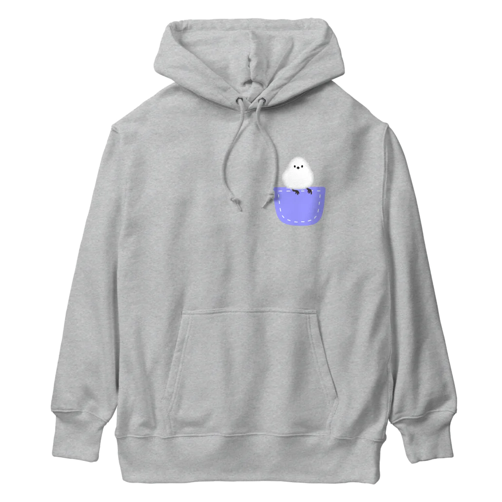 ハナのお店のポケットにシマエナガ Heavyweight Hoodie