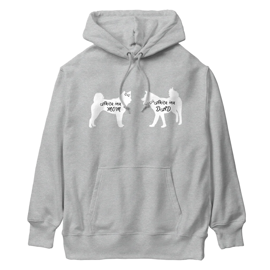 海賊猫 cocoの名入れOK『EVERY AKITA IS JUST "PAW"FECT』➂(ホワイト 白)  *For All Dog Lovers ～ Akita Inu 秋田犬～ Heavyweight Hoodie