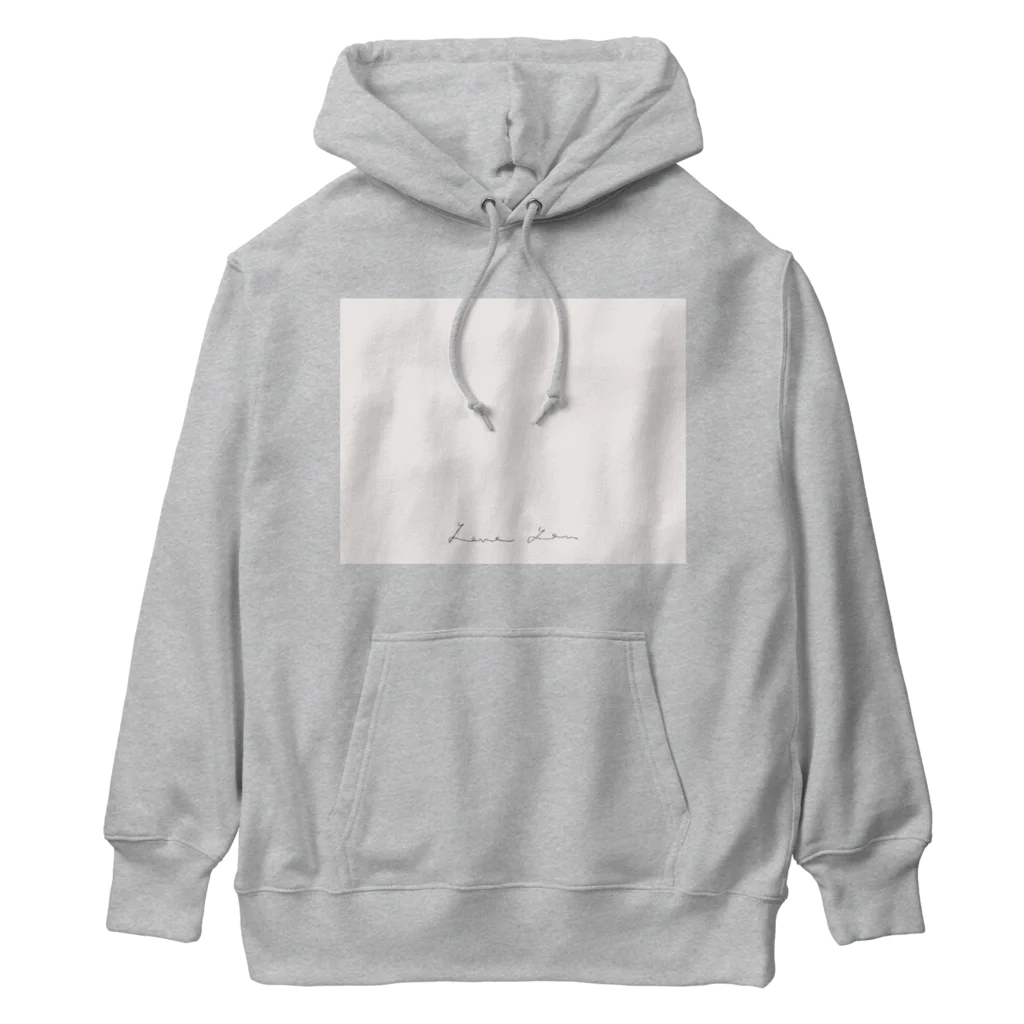 rilybiiのWhite Dusty Pink × Logo Message Heavyweight Hoodie