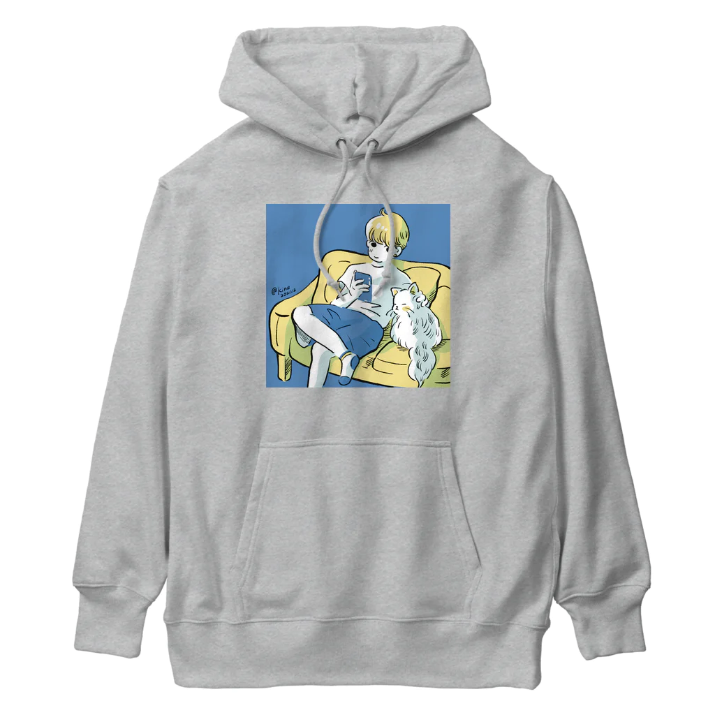 猫のきぬくんのお店の僕と猫 Heavyweight Hoodie