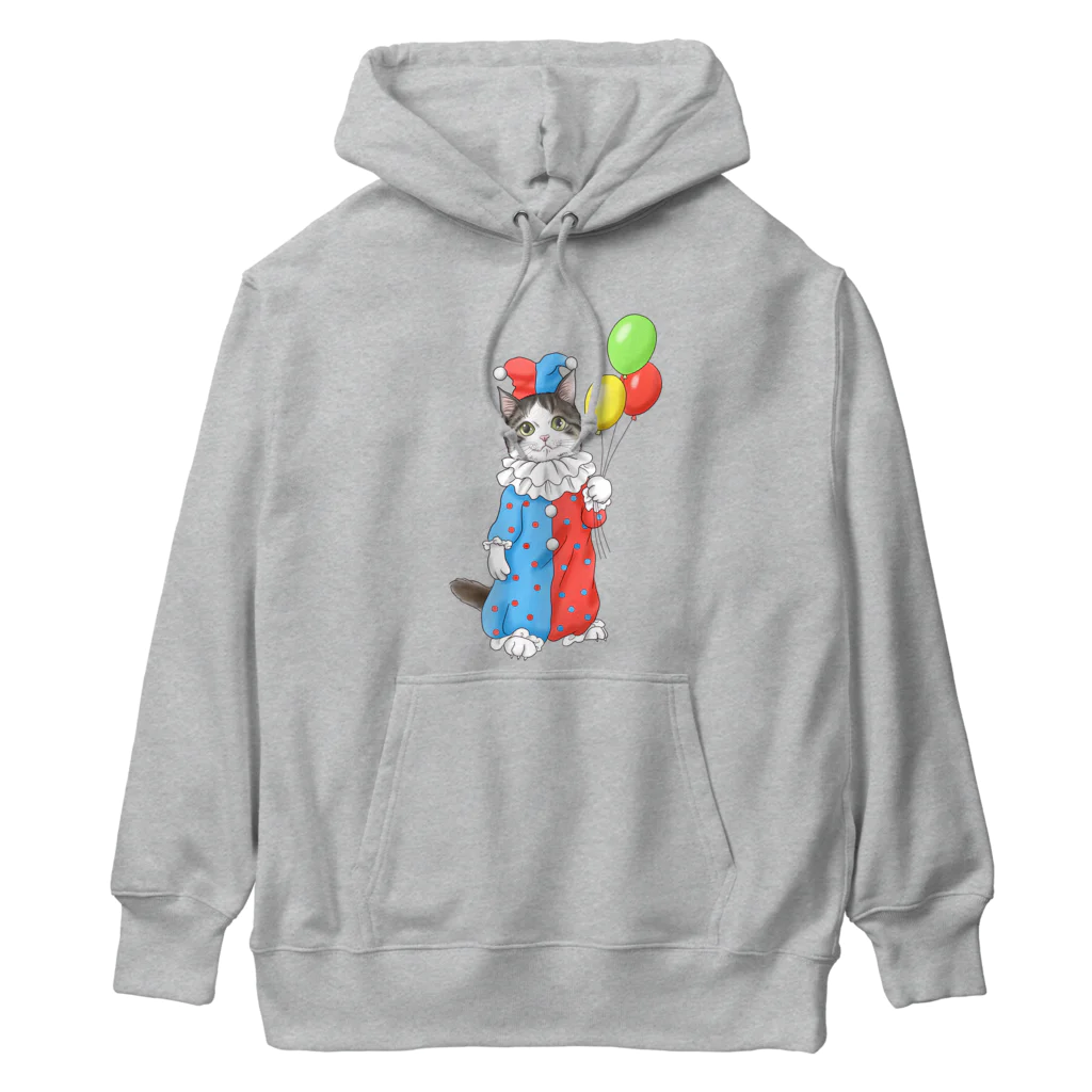 Ａｔｅｌｉｅｒ　Ｈｅｕｒｅｕｘのサーカスにゃんこ　風船ピエロ Heavyweight Hoodie