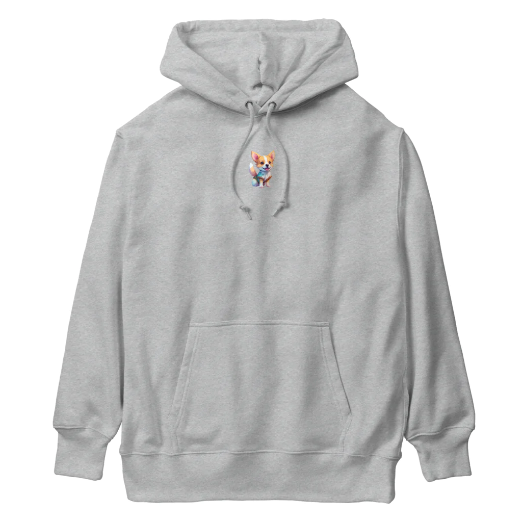 pondLeisurelyのカラフルで愛らしい子犬 Heavyweight Hoodie