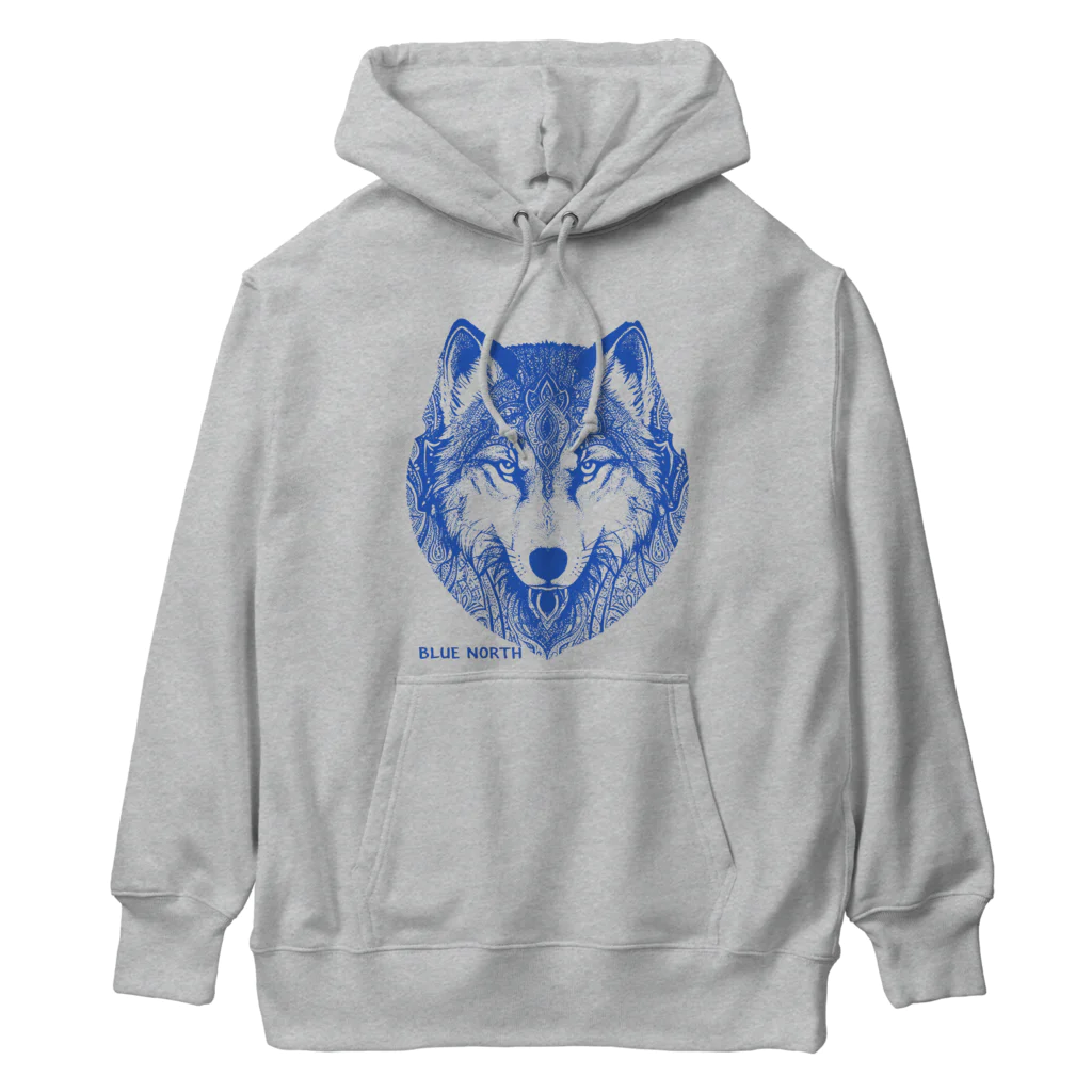 aokitaのリアルウルフデザイン［ブルー］ Heavyweight Hoodie