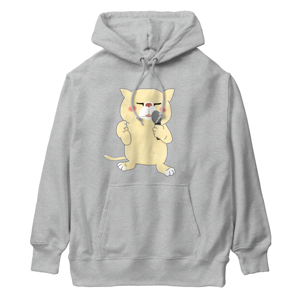 ロジローの歌うネコ(帽子無) Heavyweight Hoodie