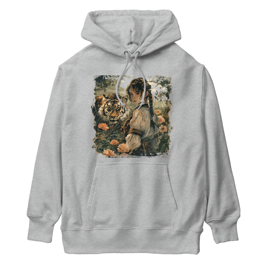 MistyStarkの虎と少女 Heavyweight Hoodie