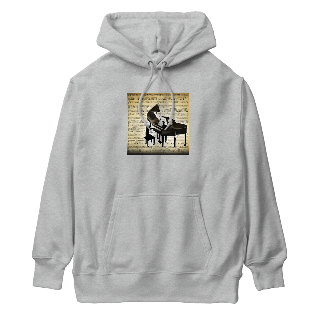 million-mindのピアノを弾く黒猫 Heavyweight Hoodie