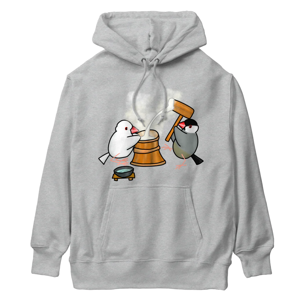 Lily bird（リリーバード）の餅つき文鳥ず Heavyweight Hoodie