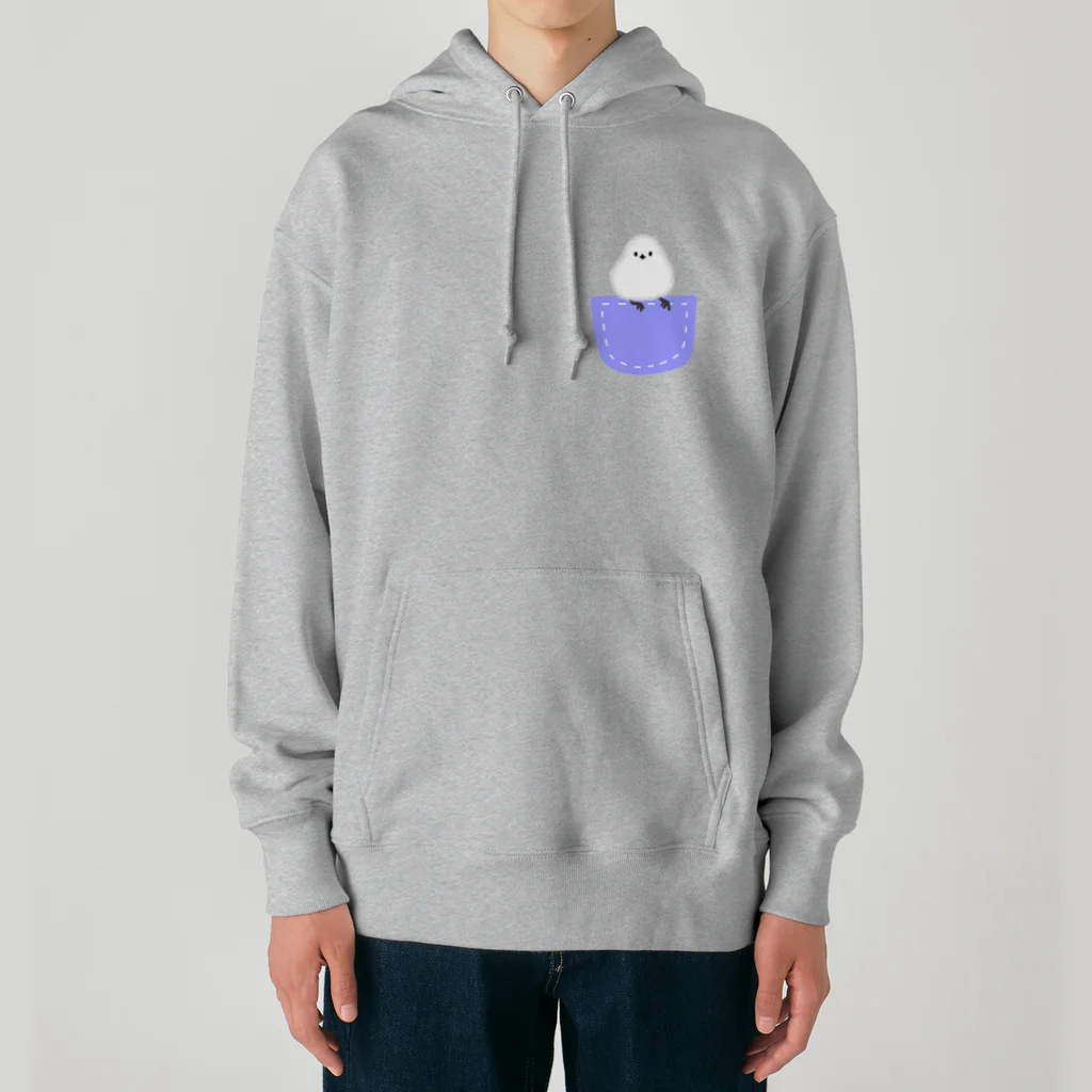 ハナのお店のポケットにシマエナガ Heavyweight Hoodie