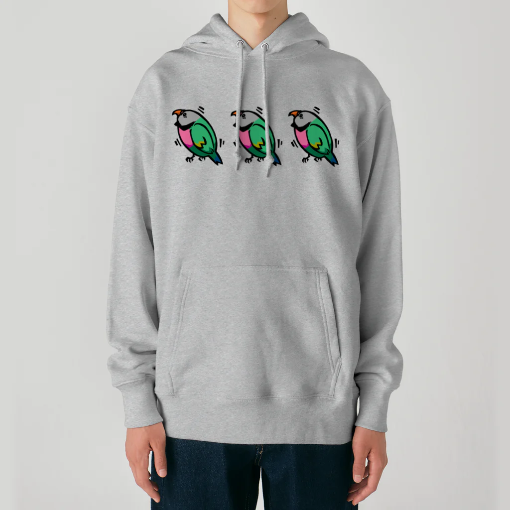 カゲトラのダルマインコのカゲトラさん（呼び鳴き・トリオ） Heavyweight Hoodie