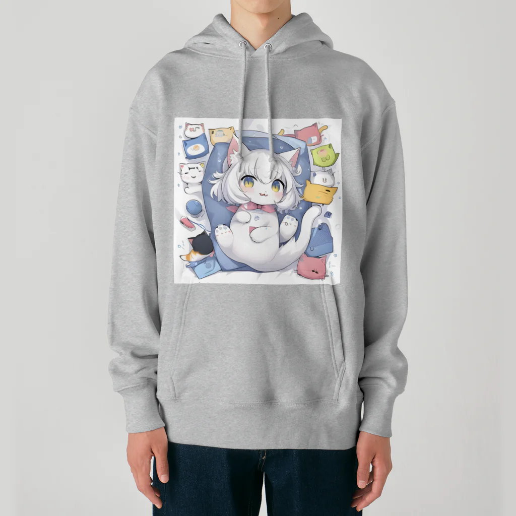 Moichi Designs Shop-2023の赤ちゃんネコタン Heavyweight Hoodie