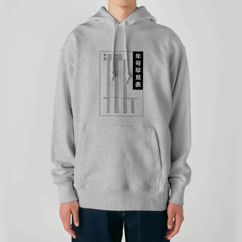 kazu_gの年号早見表!(淡色用) Heavyweight Hoodie