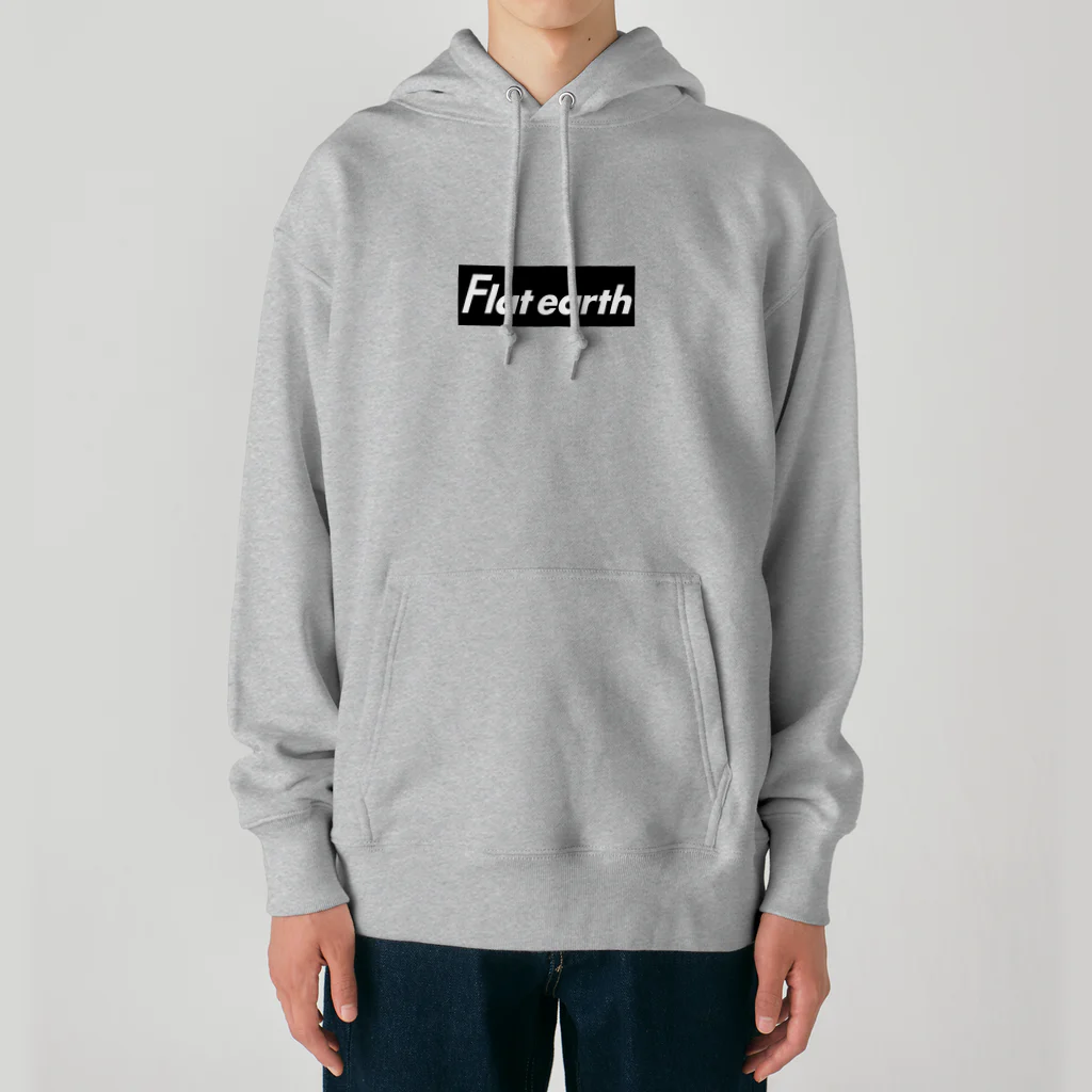 Mappila SHOPのFlatearth Box Logo (BLACK) フラットアース ボックスロゴ(ブラック) ヘビーウェイトパーカー