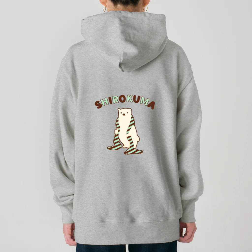 ari designのシロクマにマフラーを（チョコミントカラーVer.） Heavyweight Hoodie