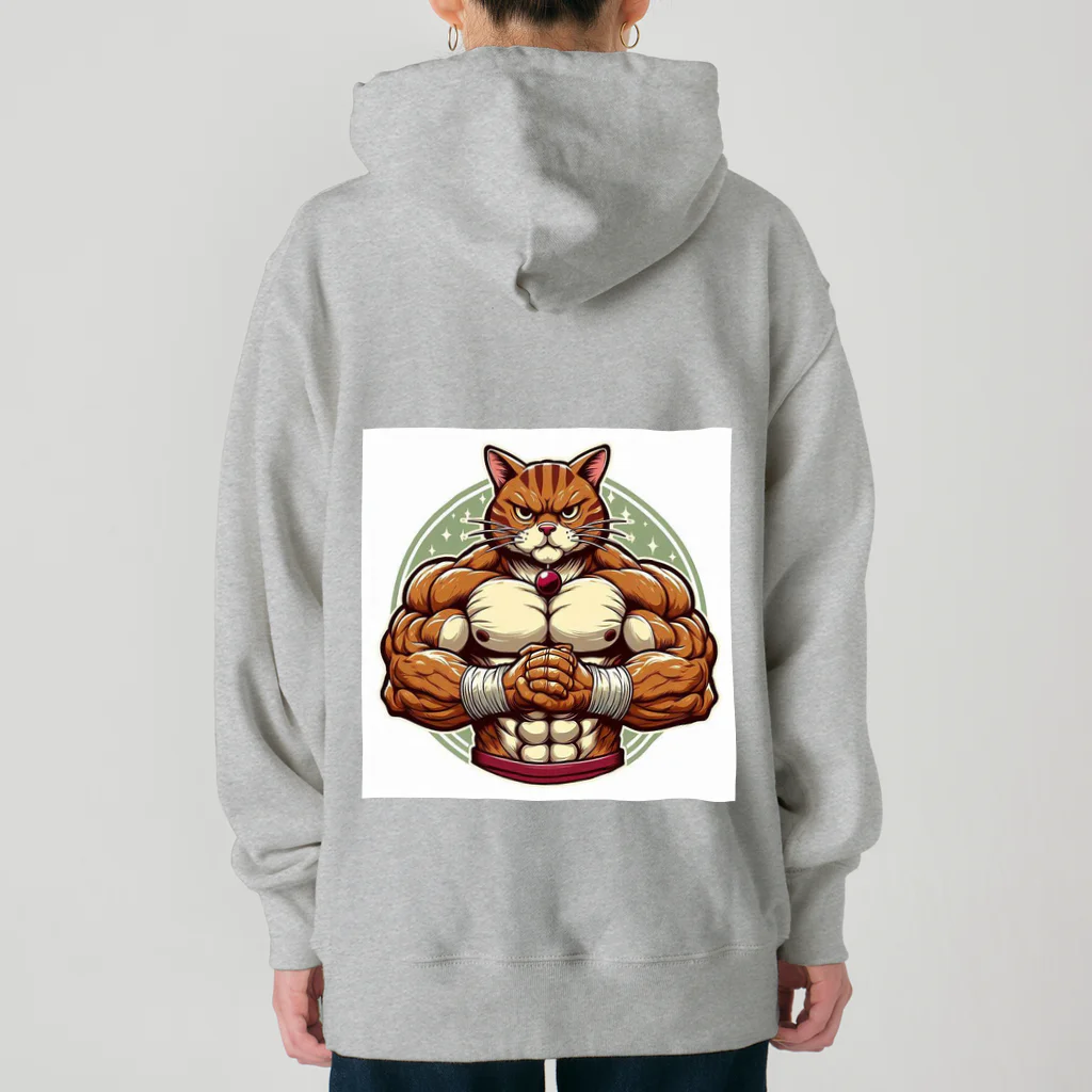 MUSCLE CAT 🐈🐈‍⬛のマッスルキャット　キジ虎 Heavyweight Hoodie