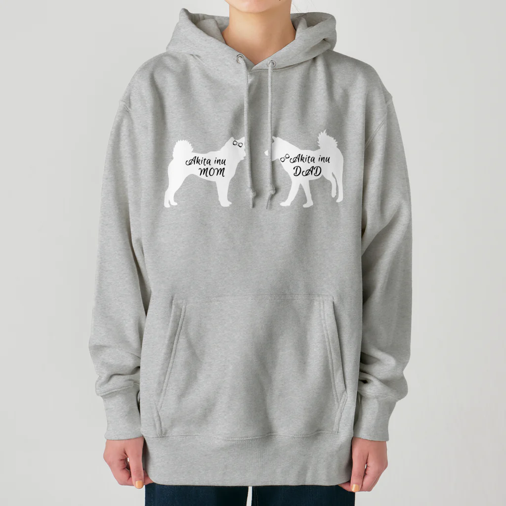 海賊猫 cocoの名入れOK『EVERY AKITA IS JUST "PAW"FECT』➂(ホワイト 白)  *For All Dog Lovers ～ Akita Inu 秋田犬～ Heavyweight Hoodie