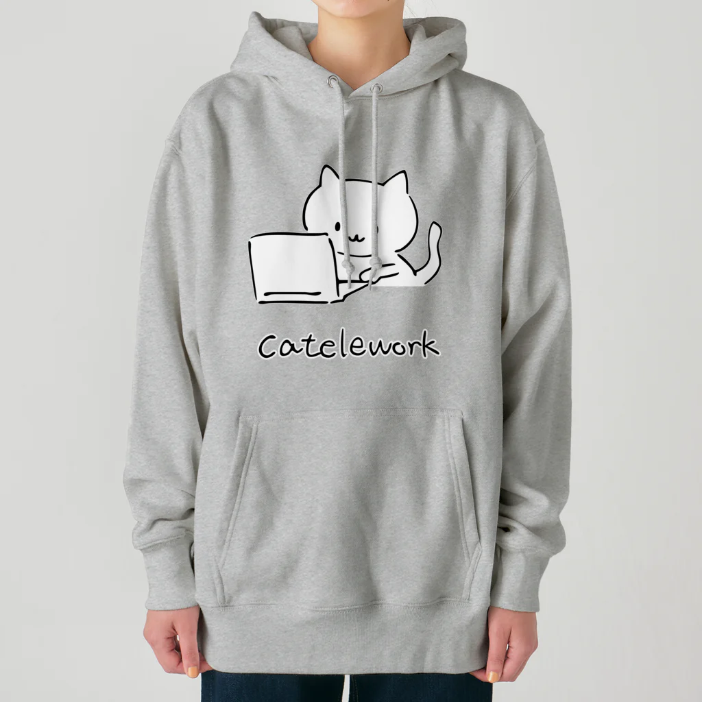 bonnnun ﾎﾞﾝﾇﾝのcatelework テレワークネコ Heavyweight Hoodie