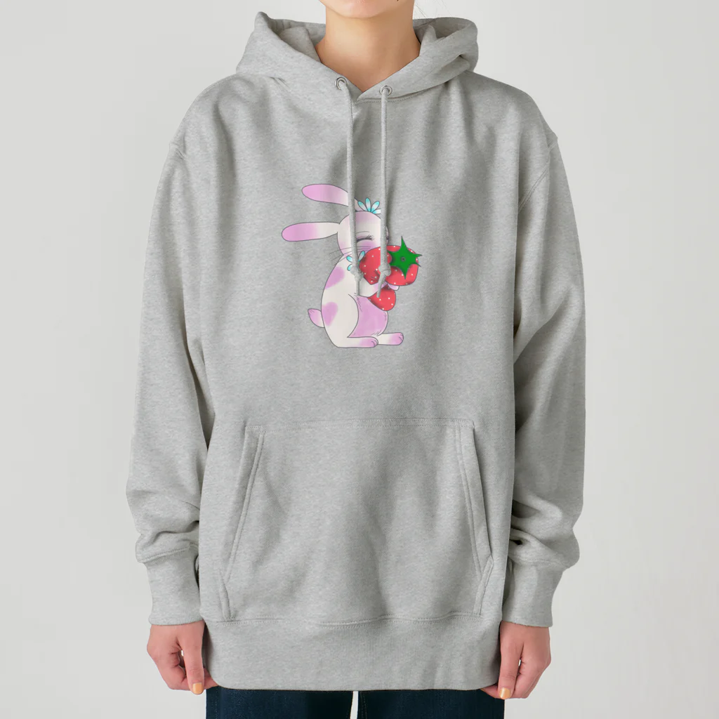 Rabbitflowerの♥らびこ♥の大好きなイチゴギュー Heavyweight Hoodie