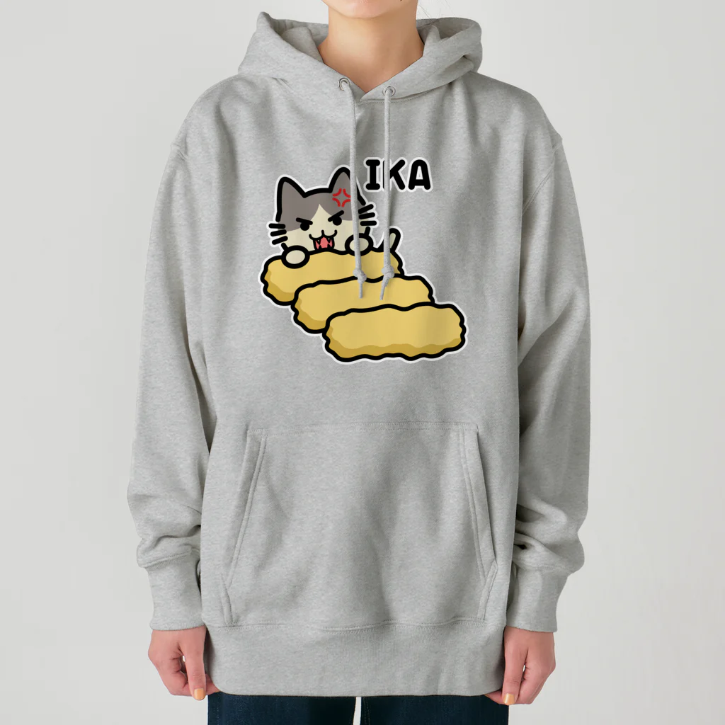 楽猫楽描しげ屋のいか Heavyweight Hoodie