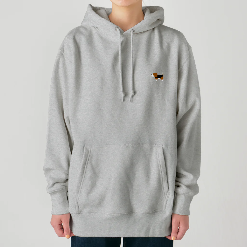 いぬのあしあとのドット絵ビーグル Heavyweight Hoodie