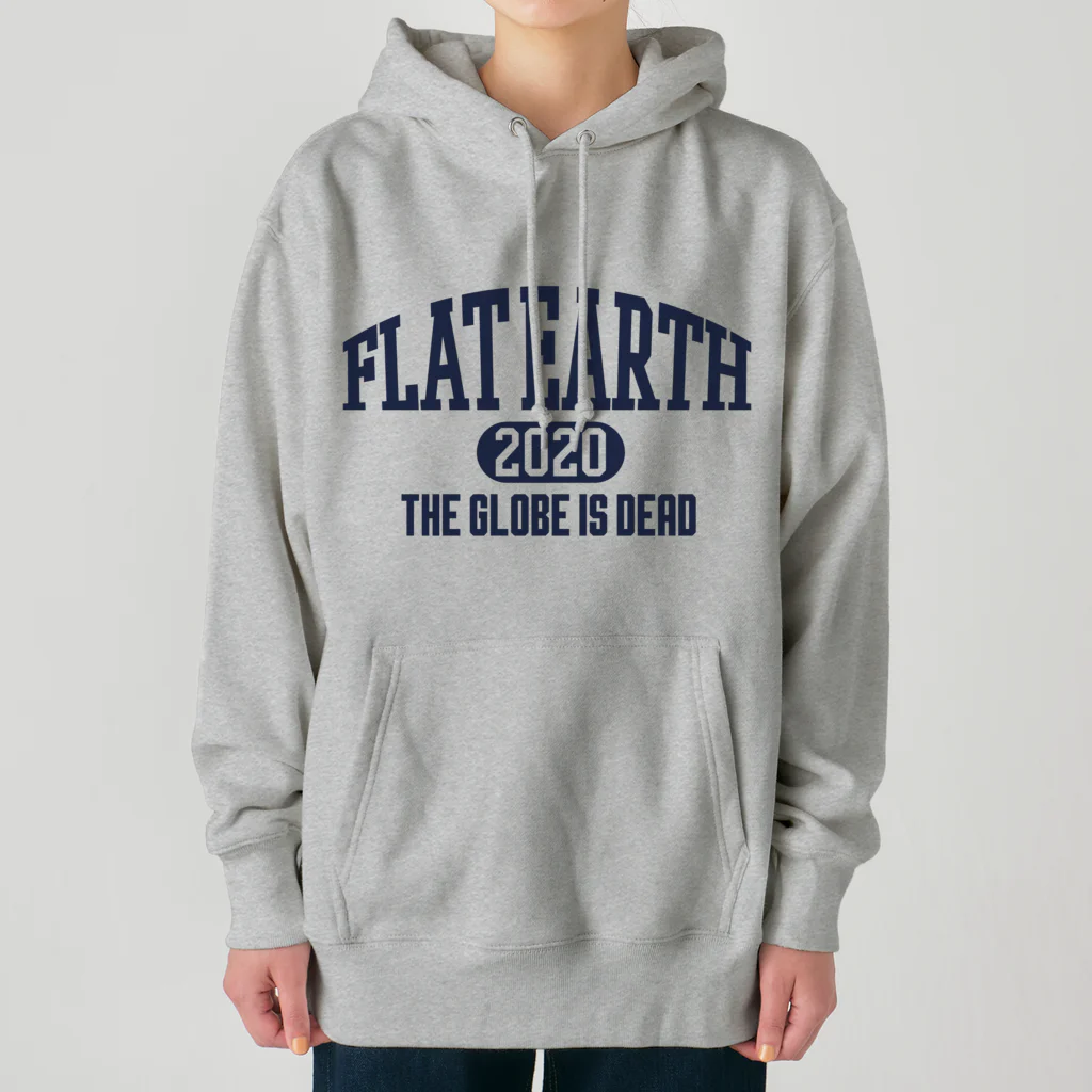 Mappila SHOPのカレッジ風(ネイビー)　フラットアース FLATEARTH Heavyweight Hoodie