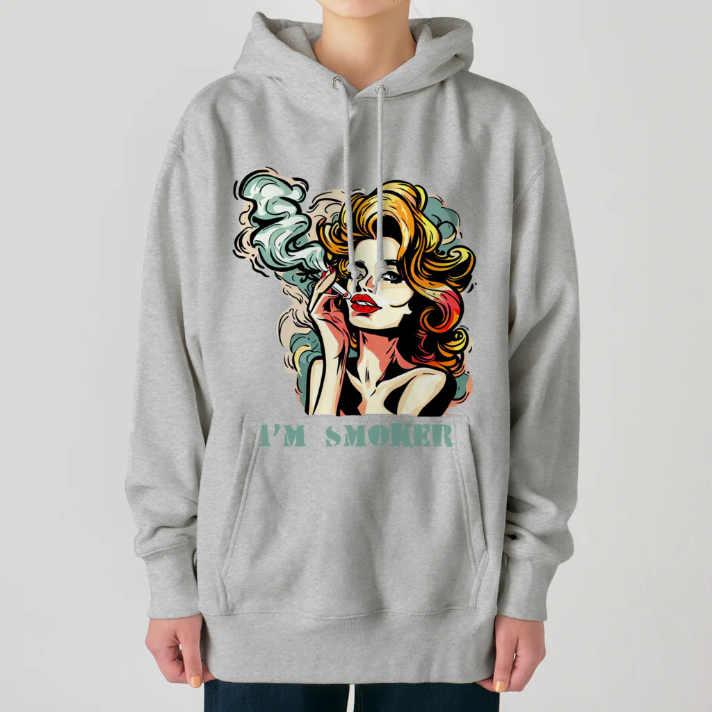 islandmoon13の煙草を吸う美女 Heavyweight Hoodie