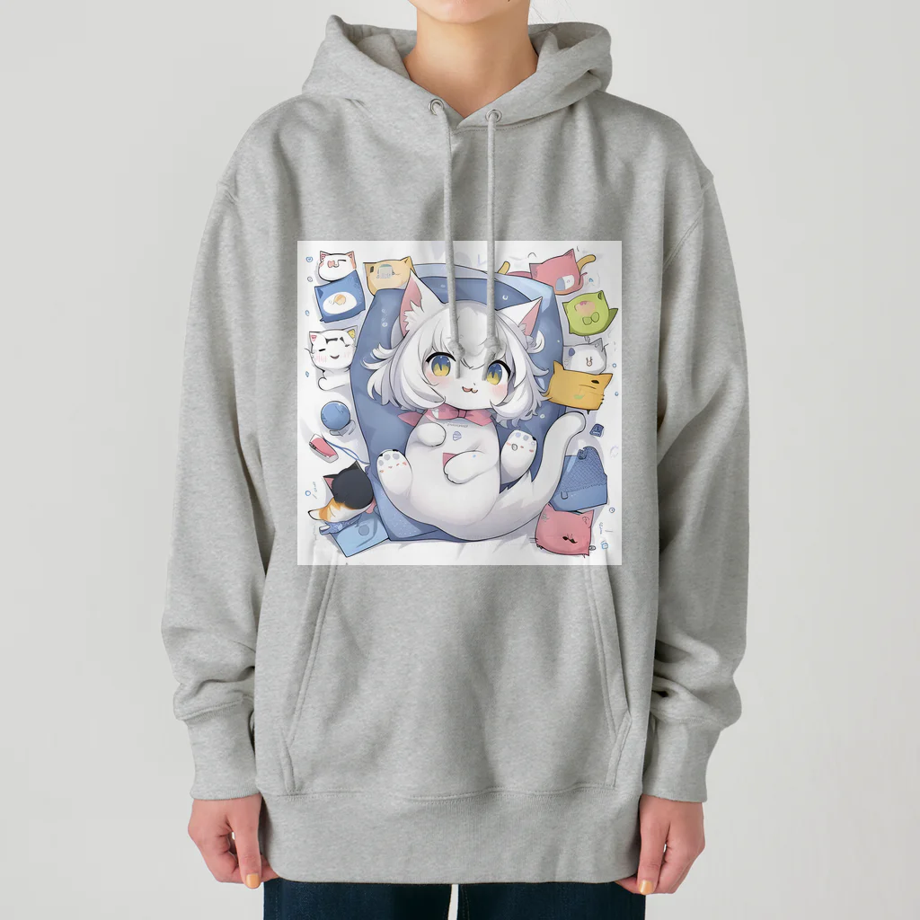 Moichi Designs Shop-2023の赤ちゃんネコタン Heavyweight Hoodie