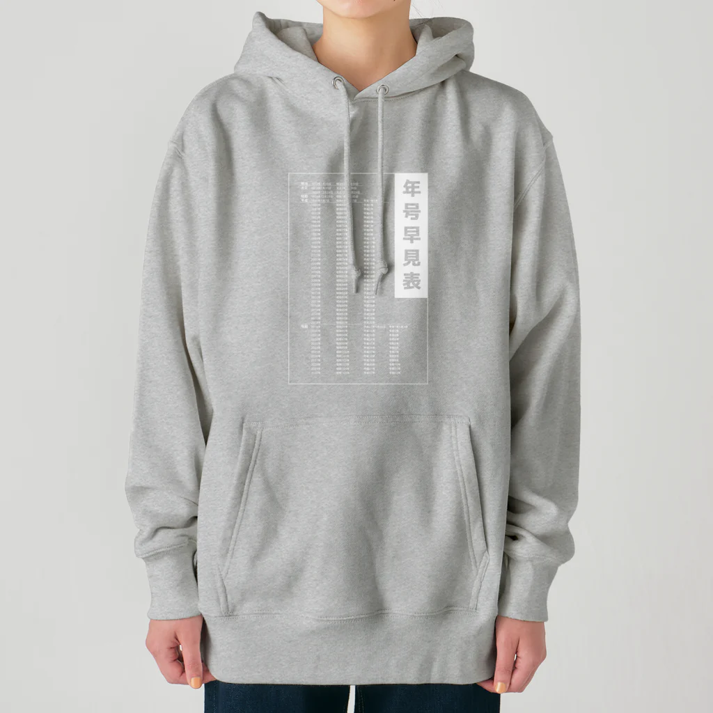 kazu_gの年号早見表!(濃色用) Heavyweight Hoodie