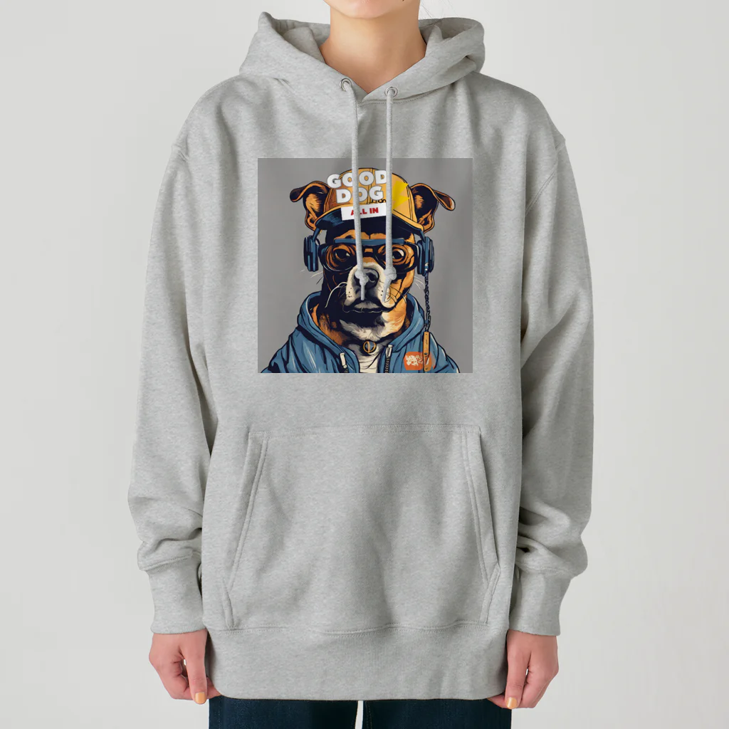 reon-5のちょっとストリート感のある犬のデザインです。 Heavyweight Hoodie