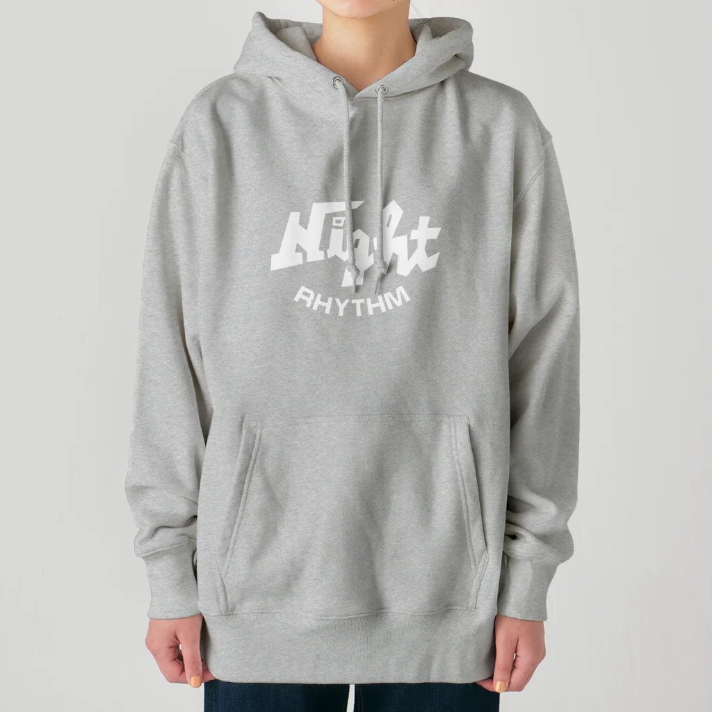 Night Rhythm @渋谷OTOのNight Rhythm WHITE LOGO Series Heavyweight Hoodie