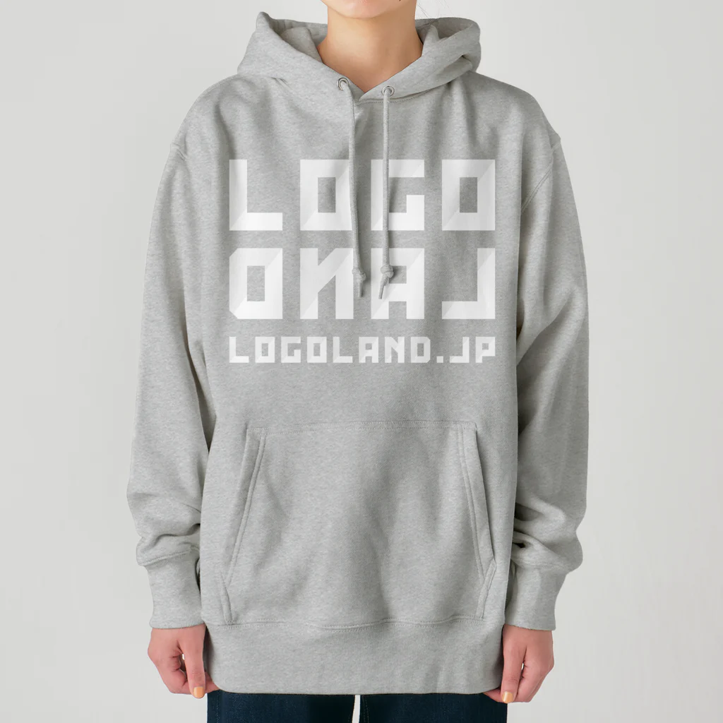 AEDIのLogoLand White Logoland.jp Logo V2（ロゴランド ホワイト logoland.jp ロゴ V2 ） Heavyweight Hoodie