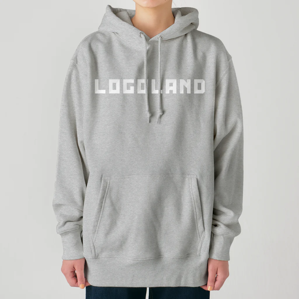 AEDIのLogoLand White Singe Line Logo（ロゴランド ホワイト シングルラインロゴ） Heavyweight Hoodie