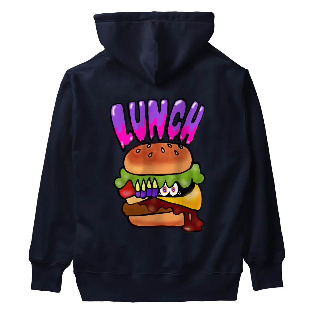 あやしいおばさん くろまめさんのランチ（チーズバーガー） Heavyweight Hoodie