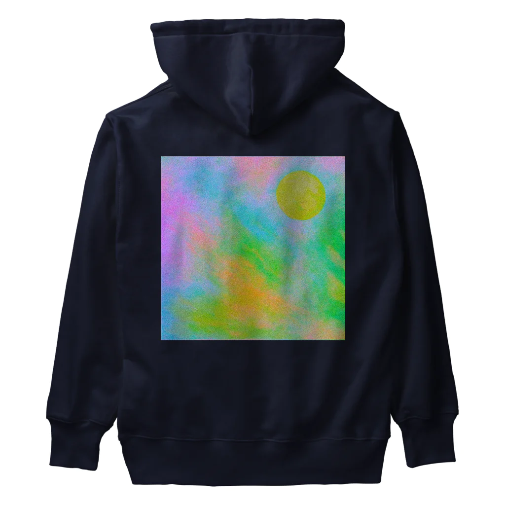 水草のサイケデリックな満月 Heavyweight Hoodie